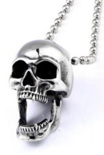 Řetízek lebka (ocelový) 6