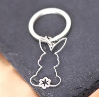 Klíčenka králík - zajíc (ocel) 3