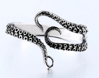 Prsten chobotnice chapadla - ocelový