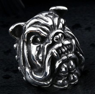 Prsten Bulldog - ocelový