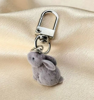Klíčenka králík - zajíc (šedá)