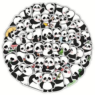 Set 53 samolepek panda (2)