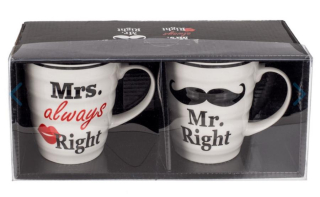 Hrnek Mr Right & Mrs Always Right - sada 2 kusů