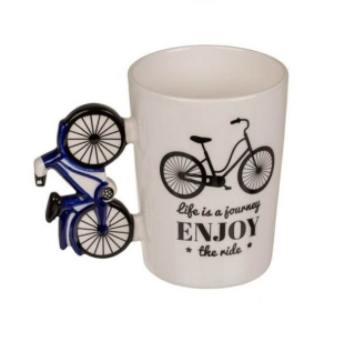 Hrnek kolo - cyklista (modrá)