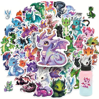 Set 50 samolepek drak (4)