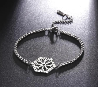 Náramek viking - kompas - vegvisir - ocelový
