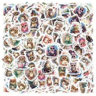 Set 46 samolepek sova