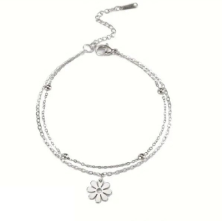 Náramek kytička (ocelový)