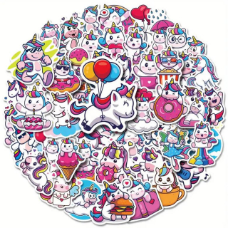 Set 50 samolepek jednorožec (4)