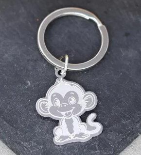 Klíčenka opice (ocelová)