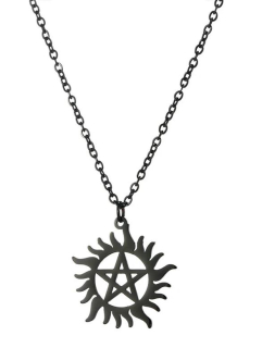 Řetízek Supernatural (Lovci duchů) - pentagram (ocel) 9 - čn