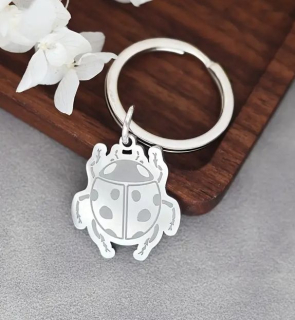 Klíčenka beruška (ocelová)