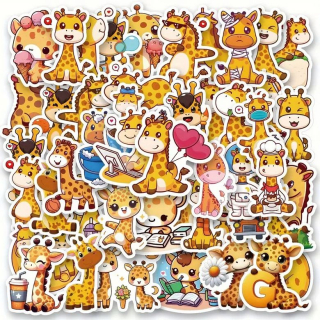 Set 50 samolepek žirafa