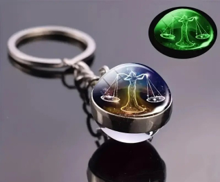 Klíčenka znamení zvěrokruhu - váhy (7) - svítí ve tmě