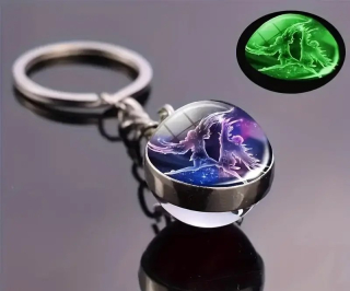 Klíčenka znamení zvěrokruhu - blíženci (7) - svítí ve tmě