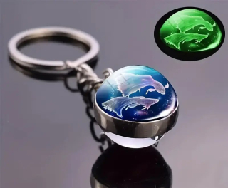 Klíčenka znamení zvěrokruhu - ryby (7) - svítí ve tmě