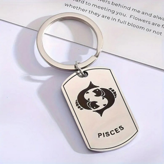 Klíčenka znamení zvěrokruhu - ryby - ocelová