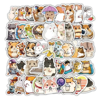 Set 60 samolepek křeček (2)