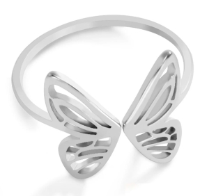 Prsten motýl (ocel) 7