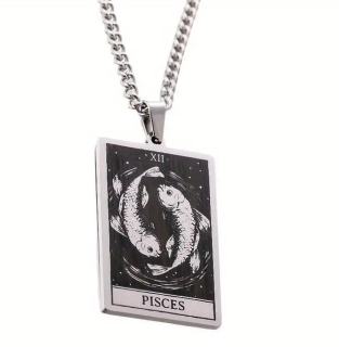 Řetízek znamení - ryby - ocel (4)