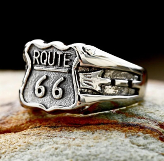 Prsten Route 66 - ocelový (2)