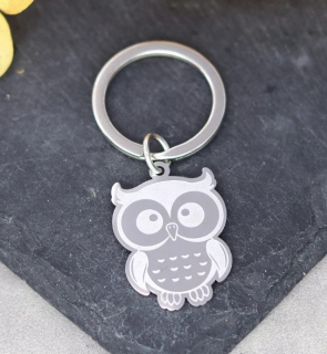Klíčenka sova (ocelová)