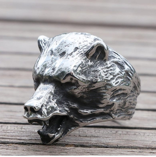 Prsten medvěd - ocelový (4)