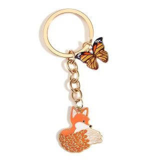 Klíčenka liška a motýl