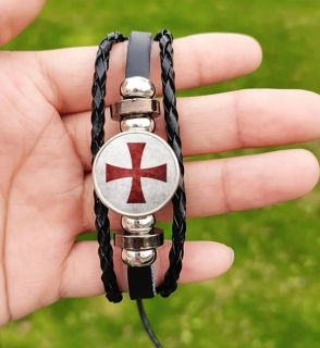 Náramek kříž templářů 9 - s