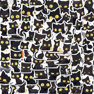 Set 100 samolepek kočka (3)