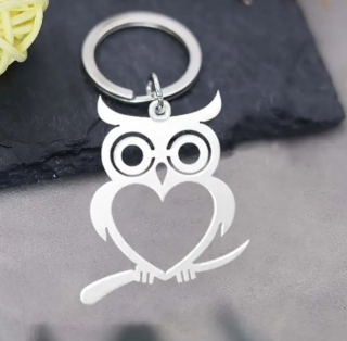 Klíčenka sova (ocelová) 3