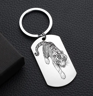 Klíčenka tygr - ocelová (4)
