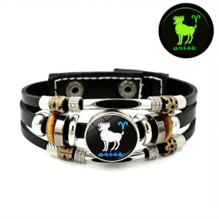 Náramek znamení - beran - svítí ve tmě (3)