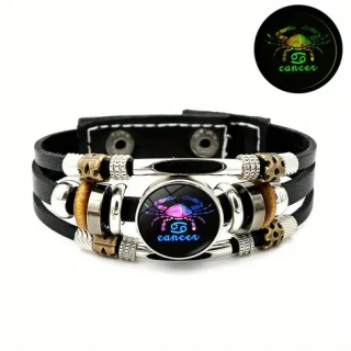 Náramek znamení - rak - svítí ve tmě (3)