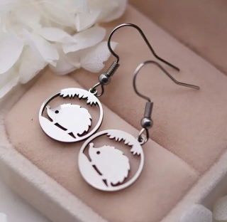 Náušnice ježek (ocel) 4 - stř