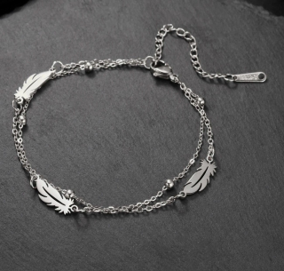 Náramek pírko (ocel) 3