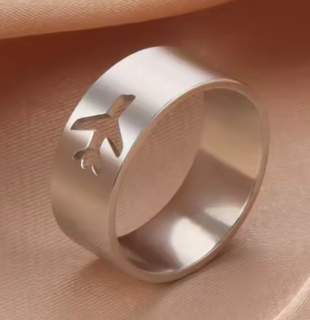 Prsten letadlo - ocelový 