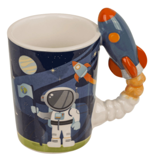 Hrnek astronaut a raketa