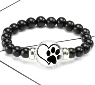 Náramek tlapka a srdce