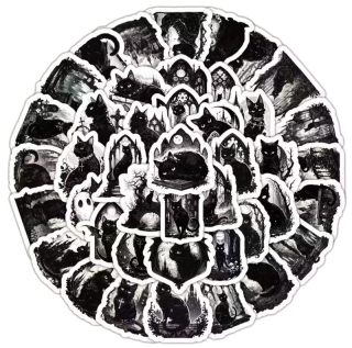 Set 55 samolepek kočka