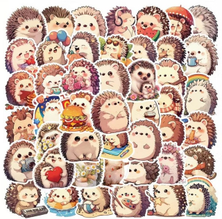 Set 55 samolepek ježek