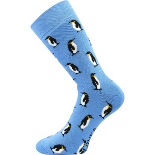 Ponožky s tučňáky (modrá)