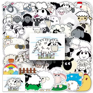 Set 50 samolepek ovce (2)