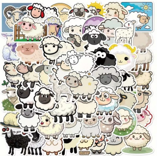 Set 56 samolepek ovce