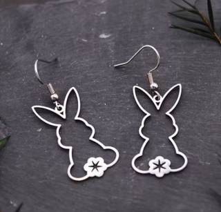 Náušnice zajíc (ocel) 6