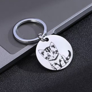 Klíčenka kočka (ocelová) 24
