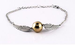 Náramek Harry Potter - zlatonka (st)