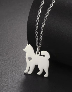 Řetízek pes - akita inu (ocelový)