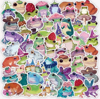 Set 50 samolepek žába (2)