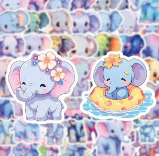 Samolepky slon - 50 ks (4)